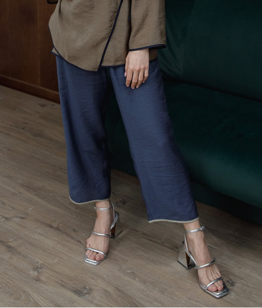 Linen pants, blue