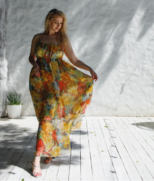 Chiffon sundress (yellow)