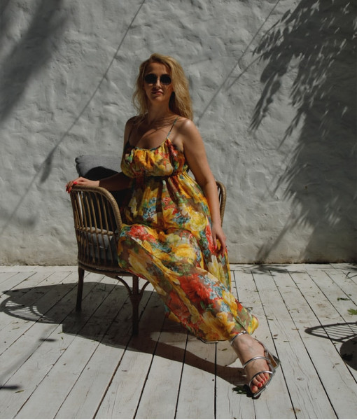 Chiffon sundress (yellow)