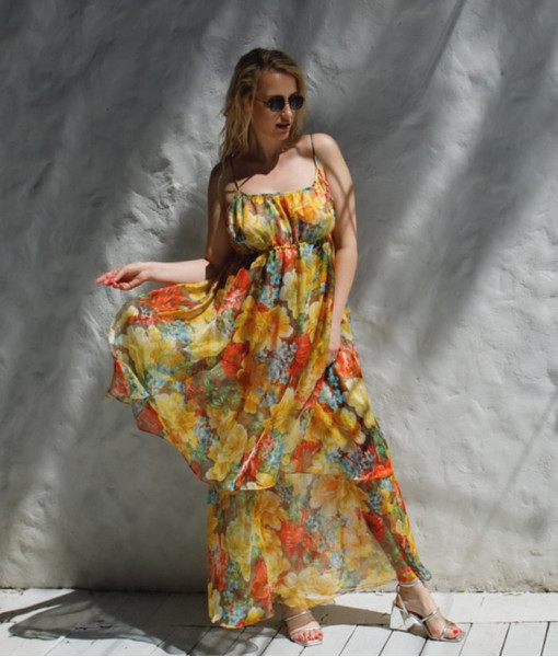 Chiffon sundress (yellow)