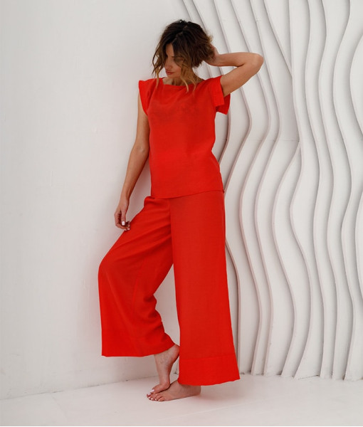 Palazzo pants (red)