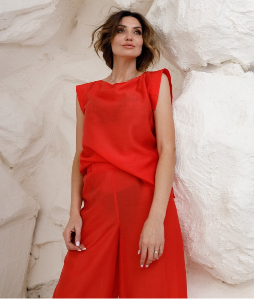 Palazzo pants (red)