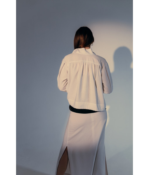 Safari linen shirt (white, black)